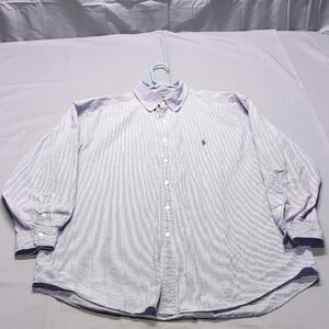 Ralph‎ Lauren Mens Yarmouth Purple Gingham Casual Button Down Shirt Size 16.5
